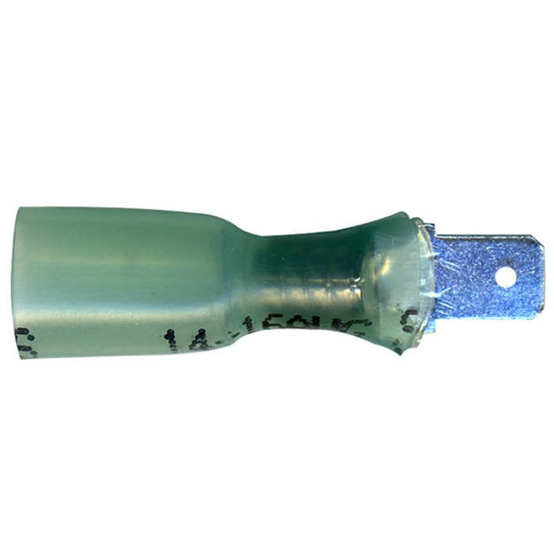 Heat Shrink & Crimp Blue Male Quick Disconnect 16-14 Gauge .187 Tab – 10 to 500 Pack