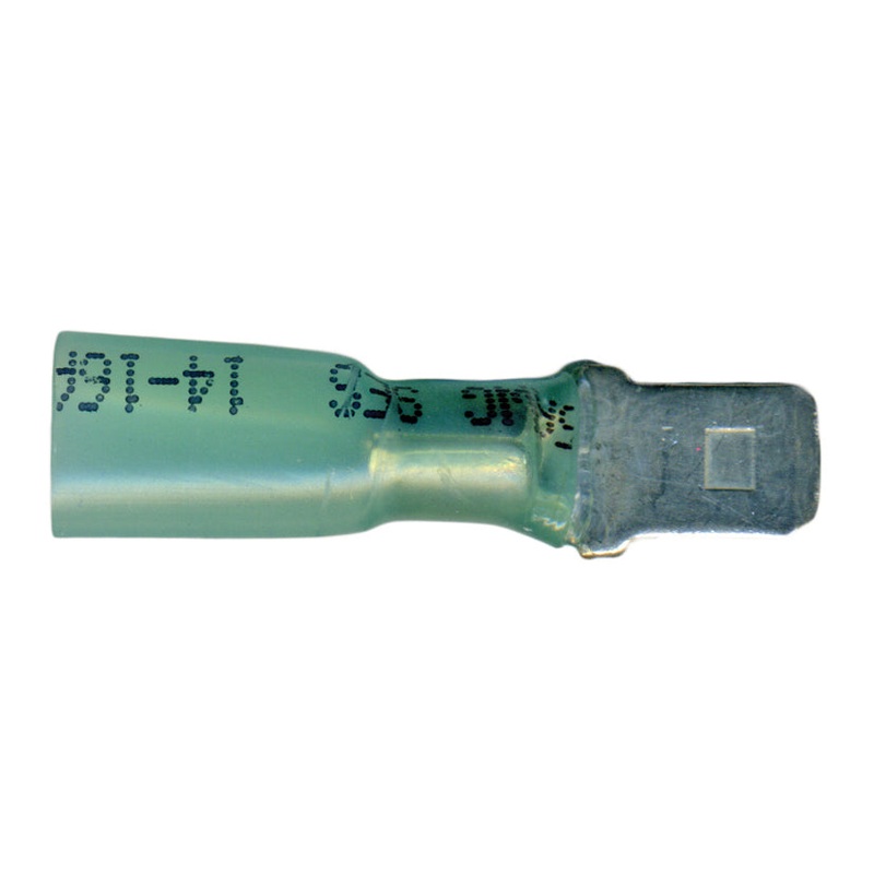 Heat Shrink & Crimp Blue Male Quick Disconnect 16-14 Gauge .250 Tab – 10 to 500 Pack
