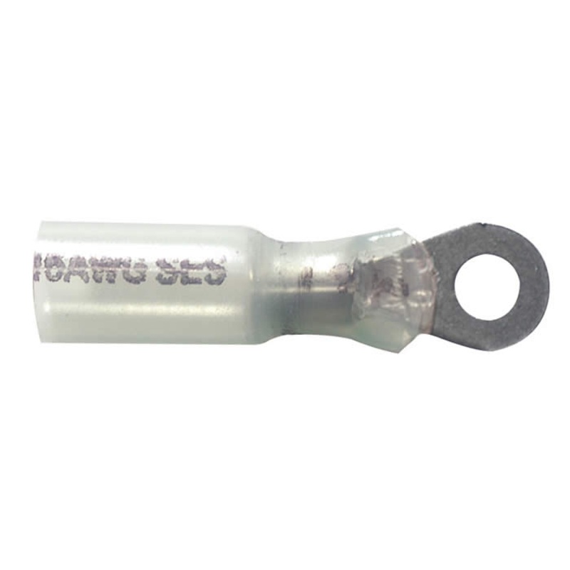 Heat Shrink & Crimp Blue Ring Terminal 16-14 Gauge #6 Stud – 10 to 500 Pack