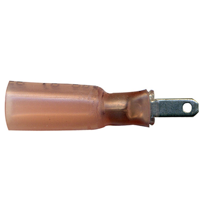 Heat Shrink & Crimp Red Male Quick Disconnect 22-18 Gauge .110 Tab – 10 to 500 Pack