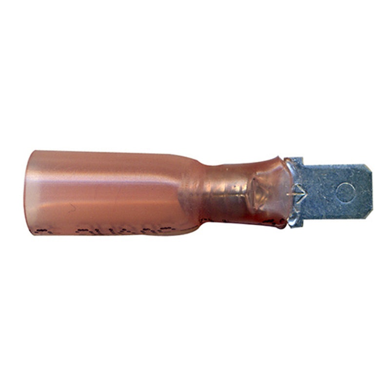 Heat Shrink & Crimp Red Male Quick Disconnect 22-18 Gauge .187 Tab – 10 to 500 Pack