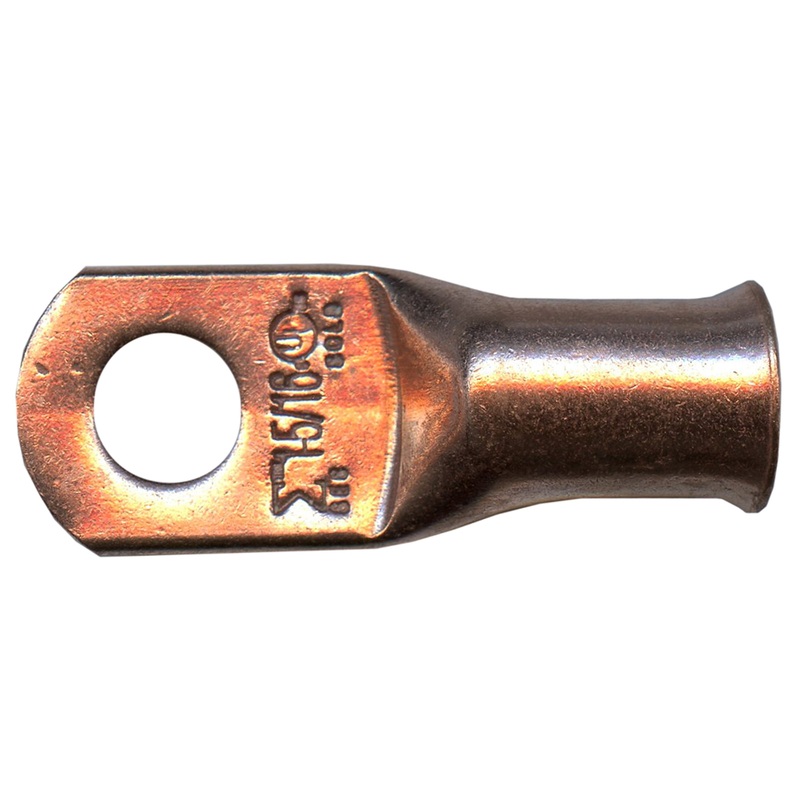 Standard Copper Lug 1 AWG 5/16 Ring Size – 10 or 100 Pack