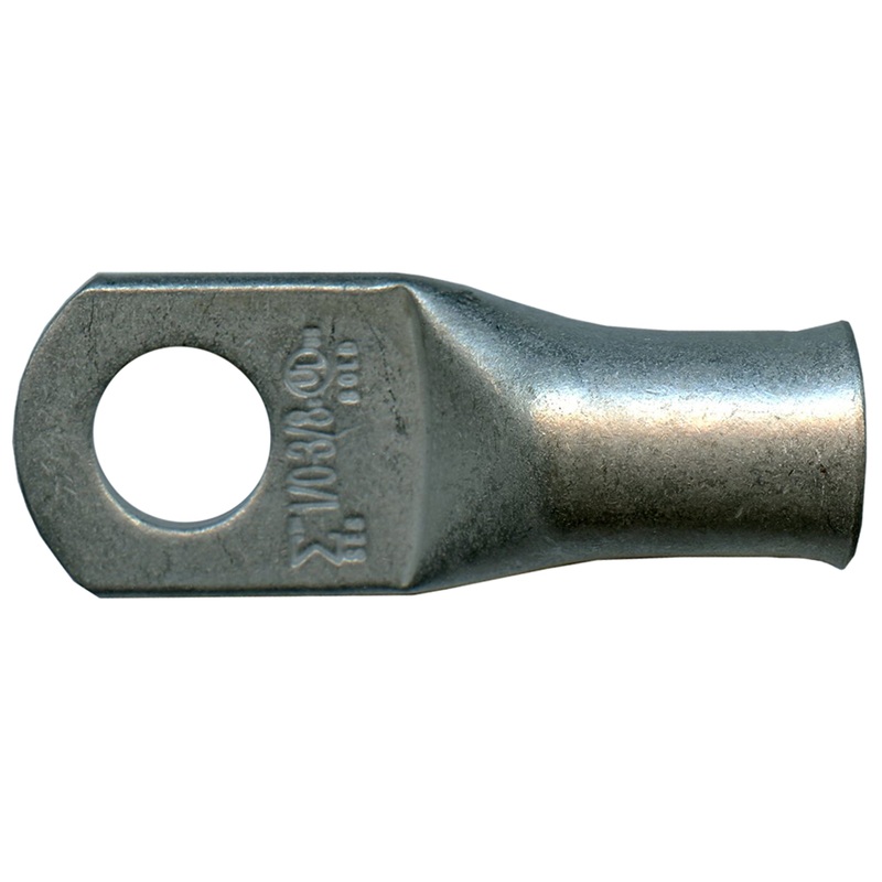 Standard Tinned Copper Lug 1/0 AWG 3/8 Ring Size – 10 or 100 Pack