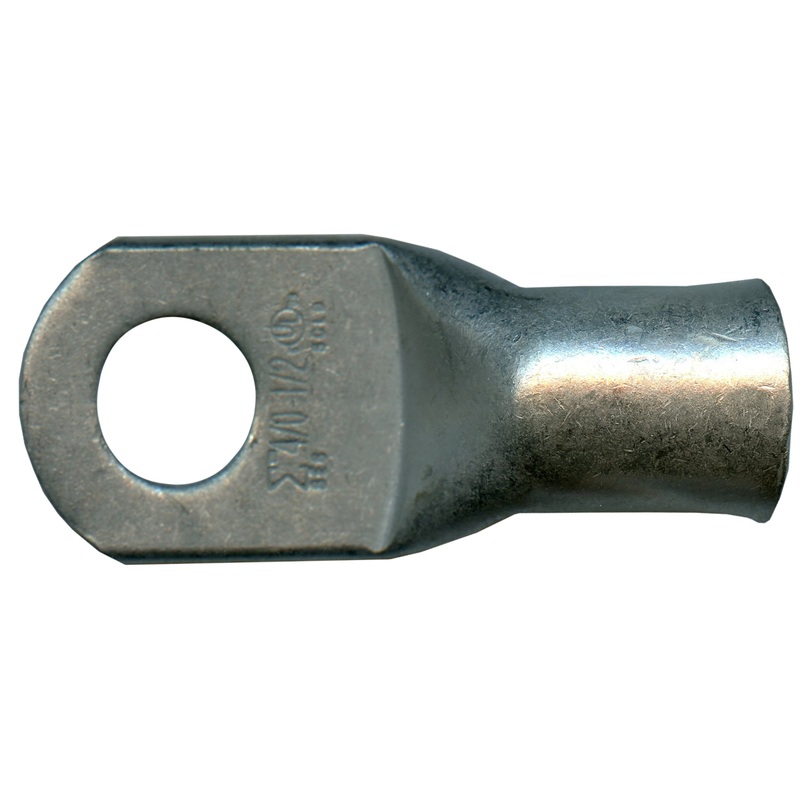 Standard Tinned Copper Lug 4/0 AWG 1/2 Ring Size – 10 or 100 Pack