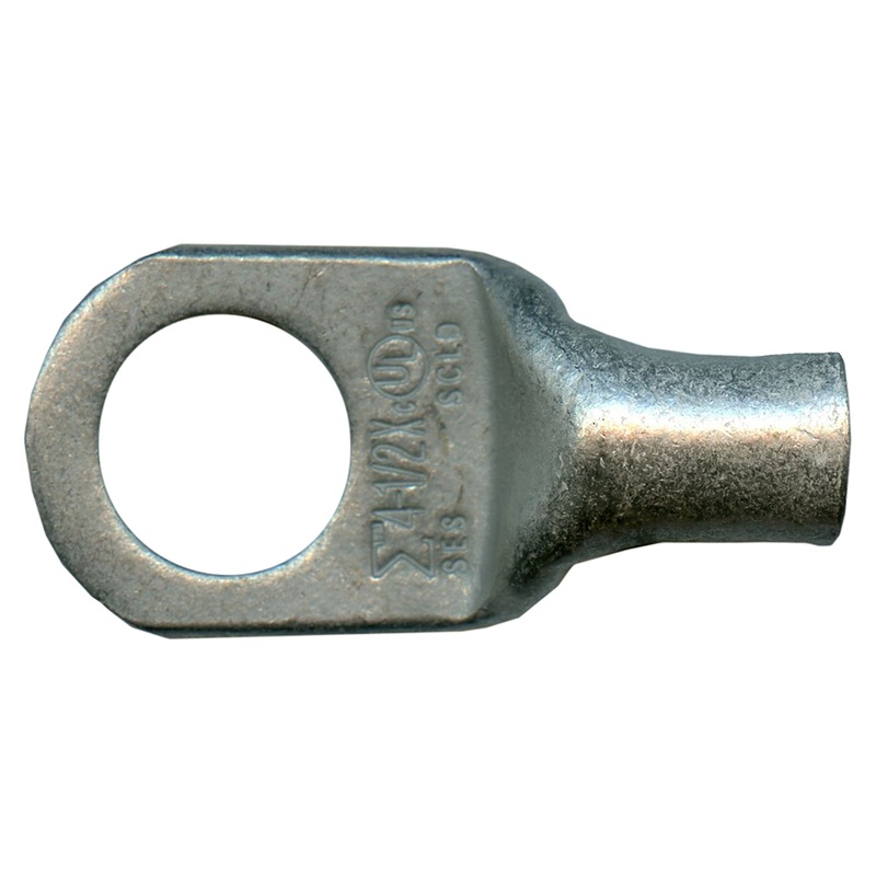 Standard Tinned Copper Lug 4 AWG 1/2 Ring Size – 10 or 100 Pack