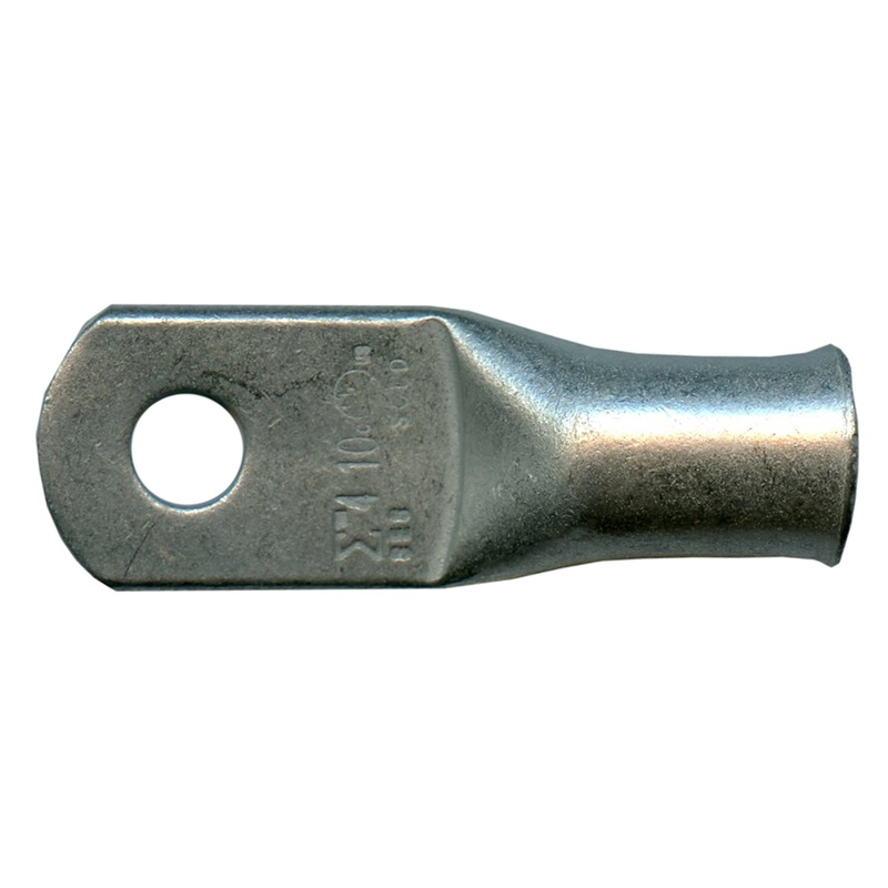 Standard Tinned Copper Lug 4 AWG #10 Ring Size – 10 or 100 Pack