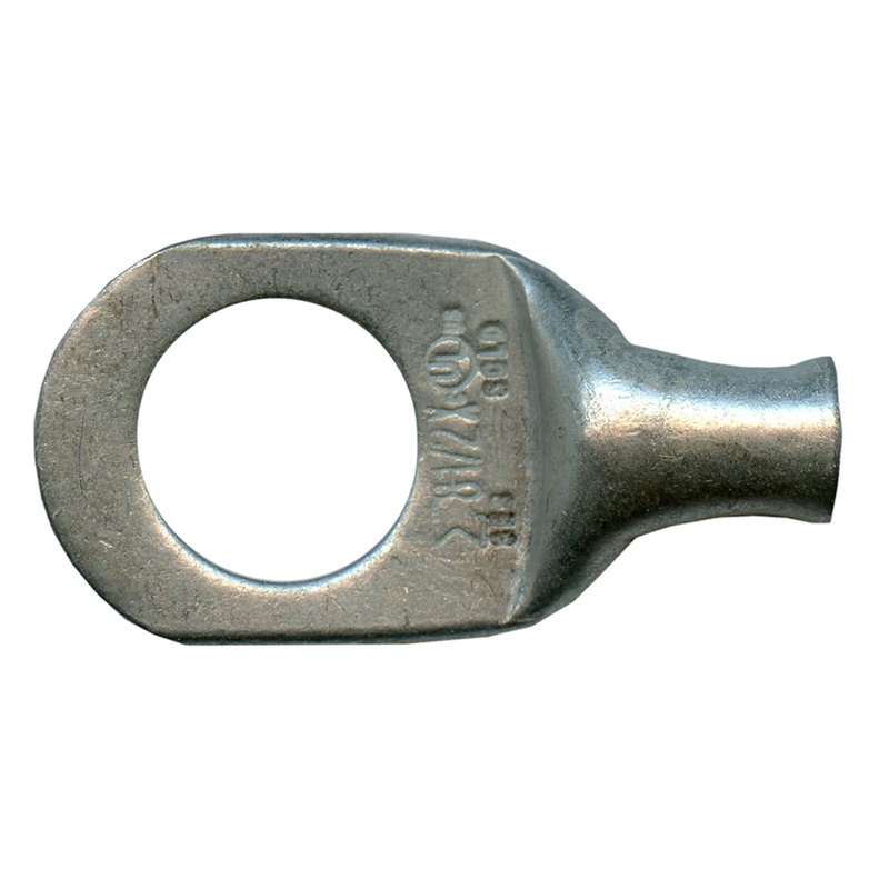 Standard Tinned Copper Lug 8 AWG 1/2 Ring Size – 10 or 100 Pack