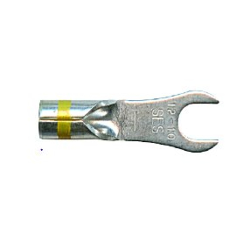 Non-Insulated Long Neck Spade Terminal 12-10 Gauge #10 Stud – 50 Pack