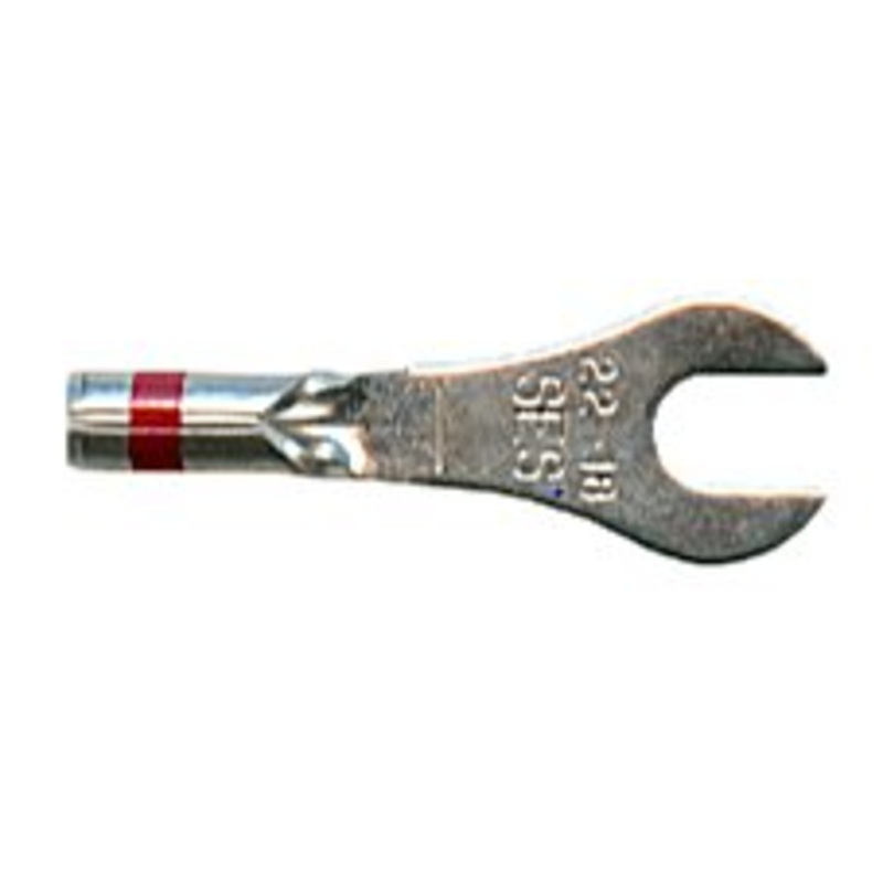 Non-Insulated Long Neck Spade Terminal 22-18 Gauge #10 Stud – 50 Pack