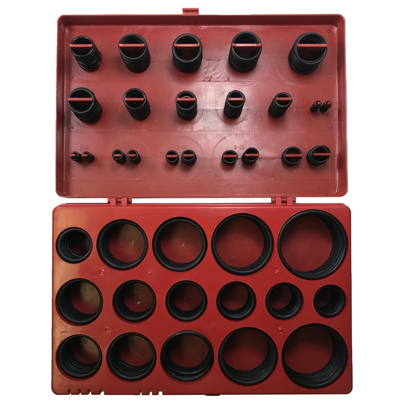 SAE O-Ring Seal Assortment Kit – 382 Piece – Black Nitrile Rubber – Automotive Grade