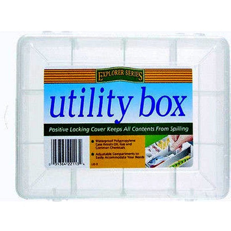 TRANSLUCENT UTILITY BOX 12 COMPARTMENT 7 x 5-1/2 x 1-3/4 in