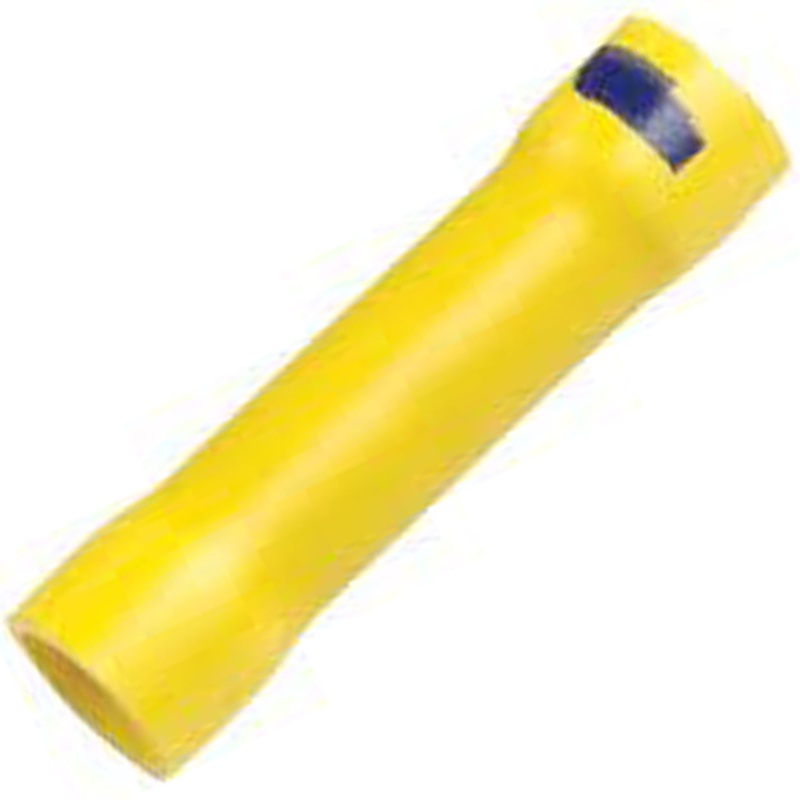 Vinyl Insulated Step Down Butt Connector 16-14 Gauge to 12-10 Gauge – 10 or 100 Pack