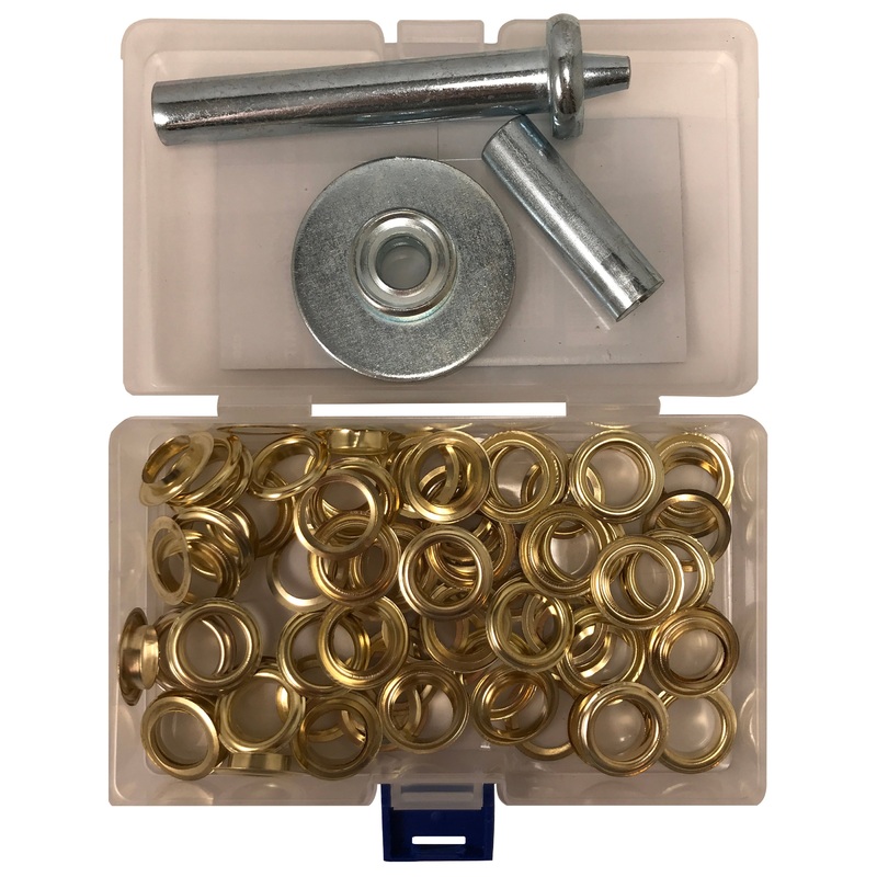 103 Piece 1/2 Grommet Brass Coated & Punch Tool Installation Repair Assortment Kit