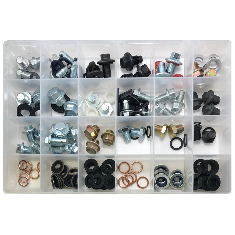 205 Pcs Oil Drain Plugs & Gaskets Master Technician Assortment Kit