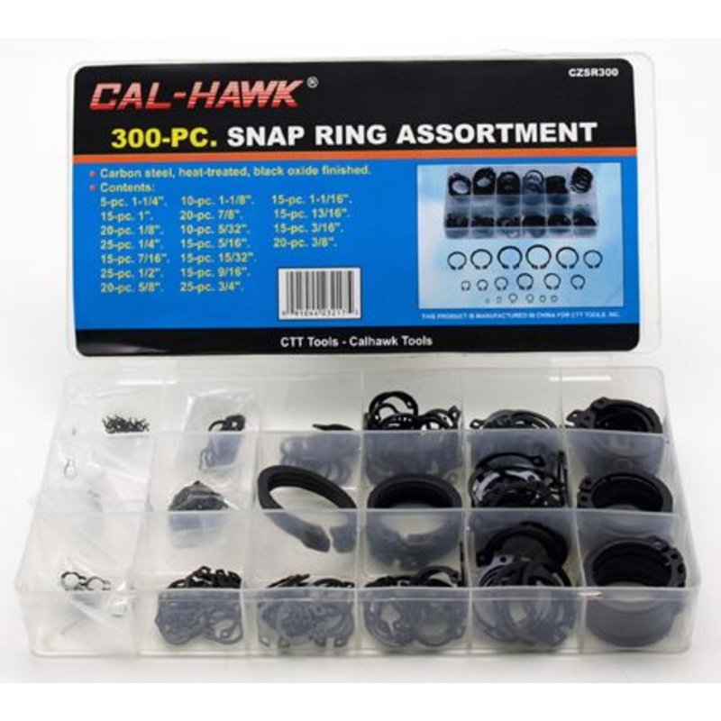 300 Piece Snap Ring Assortment