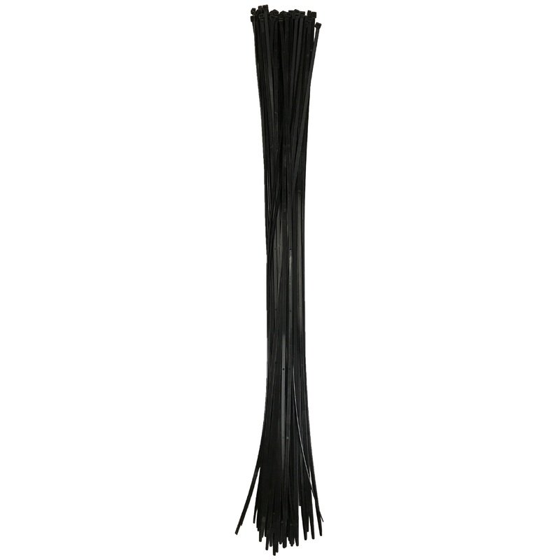 48 Heavy Duty Black Cable Ties – 175 lb Tensile Strength – 50 Pack