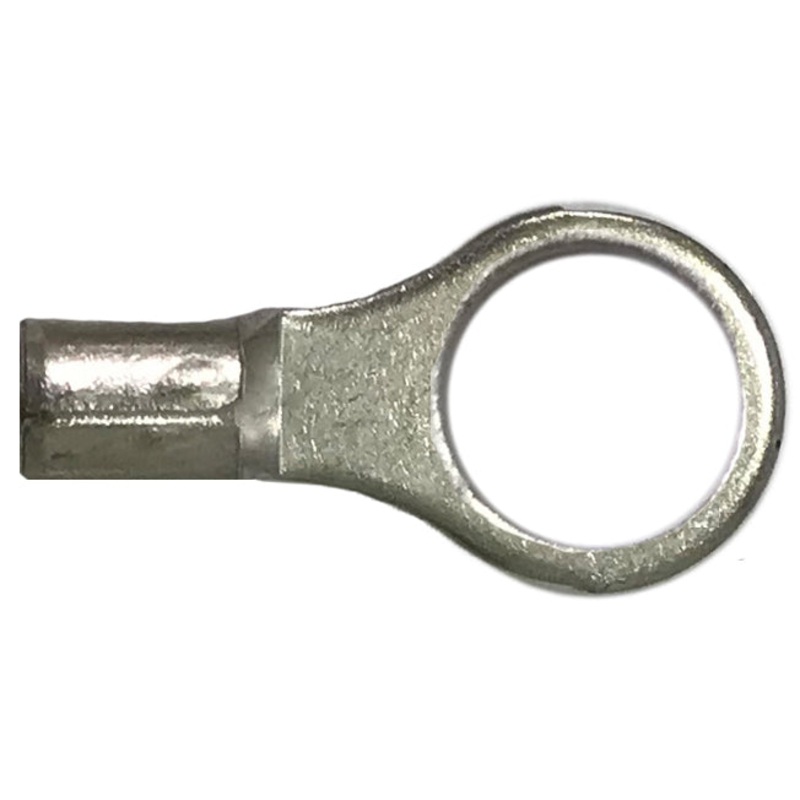 8 AWG Non-Insulated Ring Terminal – 3/8 Stud – 25 to 1000 Pack – Made in USA