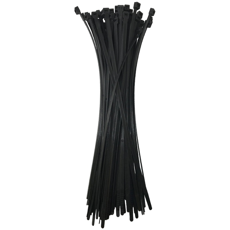 Heavy Duty Black Cable Ties – 18.5 Length – 120 lb Tensile – 50 or 100 Pack
