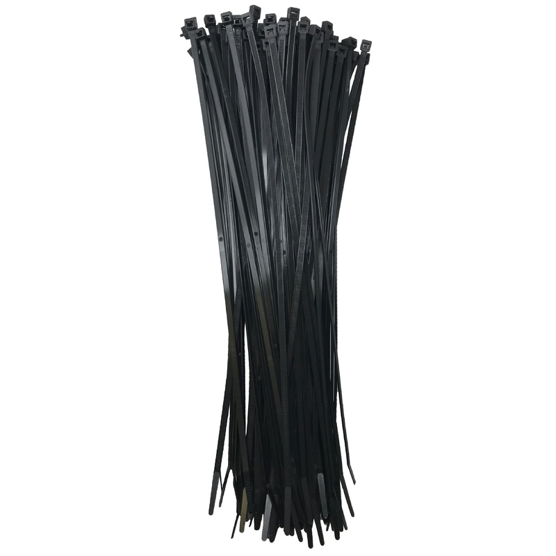 Releasable Black 14 Inch Cable Ties 50 lbs – 100 Pack