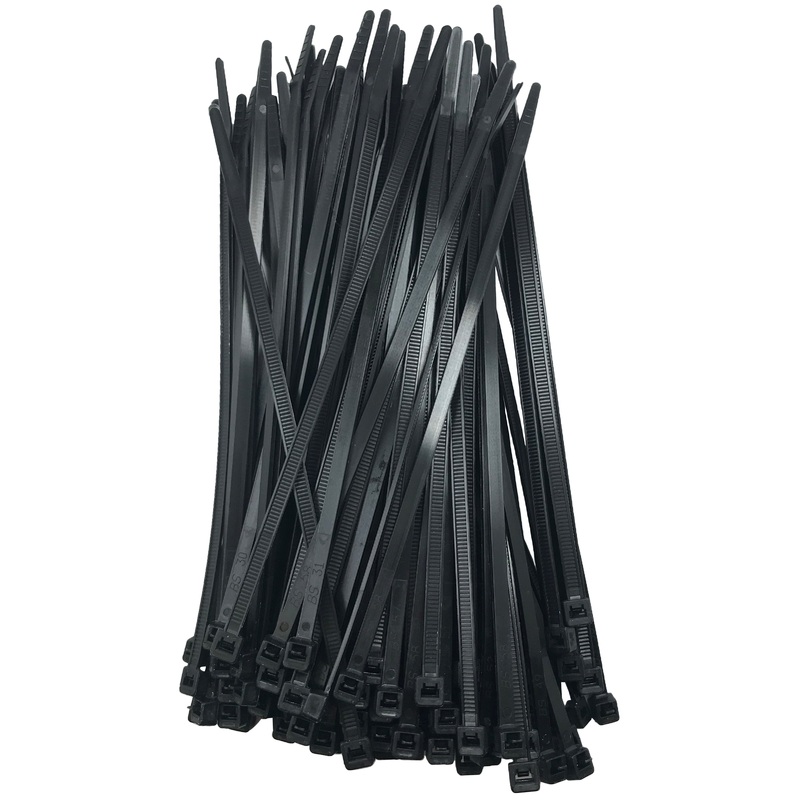 Releasable Black 7 Inch Cable Ties 50 lbs – 100 Pack