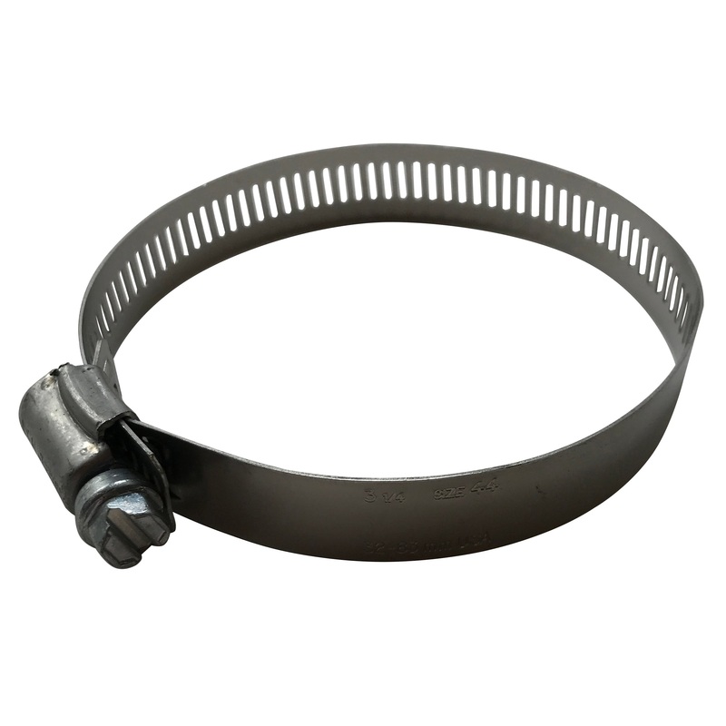 SAE #44 Stainless Steel 2 1/4 – 3 1/4 Worm Gear Hose Clamp 9/16 Band – 10 or 100 Pack