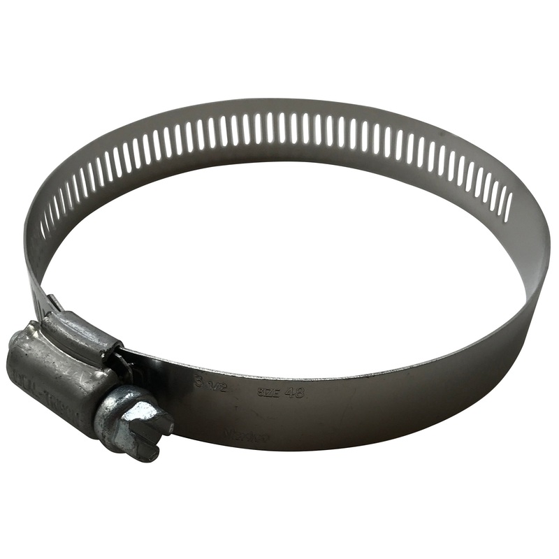 SAE #48 Stainless Steel 2 1/2 – 3 1/2 Worm Gear Hose Clamp 9/16 Band – 10 or 100 Pack
