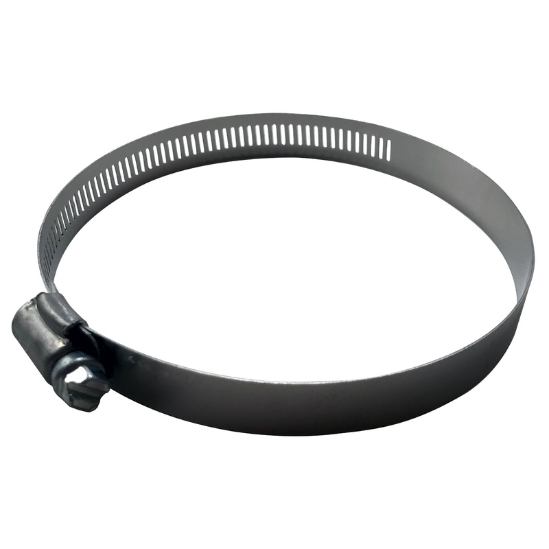 SAE #64 Stainless Steel 2 1/2 – 4 1/2 Worm Gear Hose Clamp 9/16 Band – 10 or 100 Pack