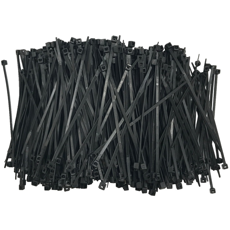 Standard Black 4 Inch Cable Ties 18 lbs – 100 or 1000 Pack