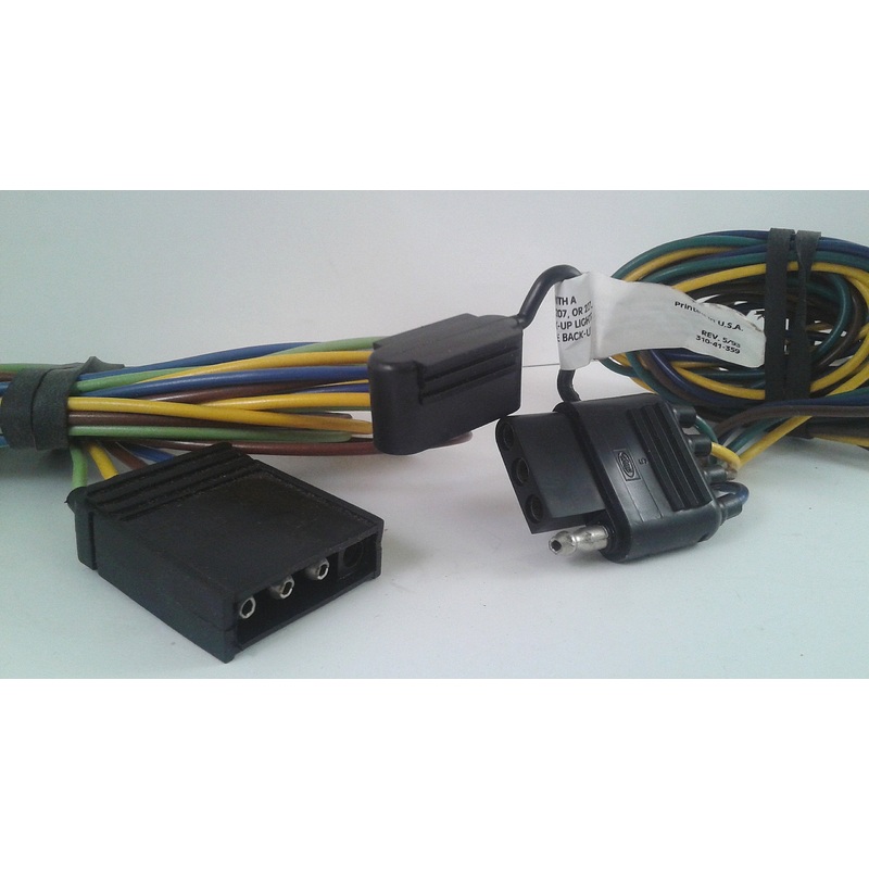 4 Pole Trailer Connector w/ 8 ft Harness