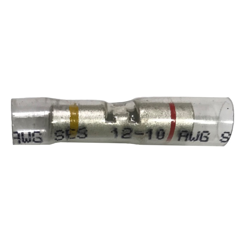 Optiseal Clear Heat Shrink & Crimp Step-Down Butt Connector 12-10 to 8 Gauge – 10 to 500 Pack