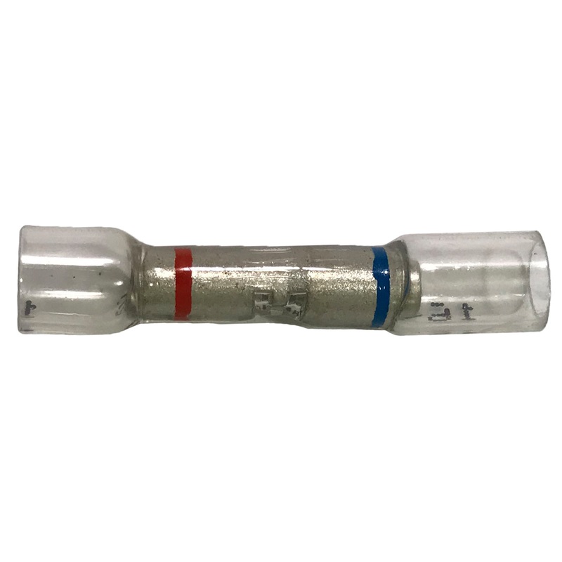 Optiseal Clear Heat Shrink & Crimp Step-Down Butt Connector 22-18 to 16-14 Gauge – 10 to 500 Pack