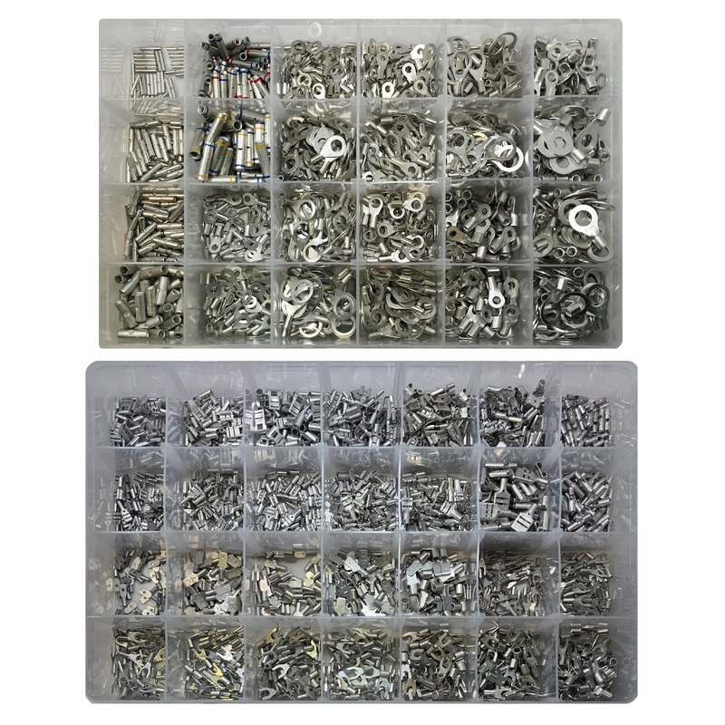 Master Non-Insulated Wire Terminal Connector Assortment Kit – 2600 Pieces