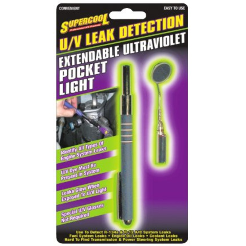 U/V Leak Detection Extendable Pocket Light with mirror