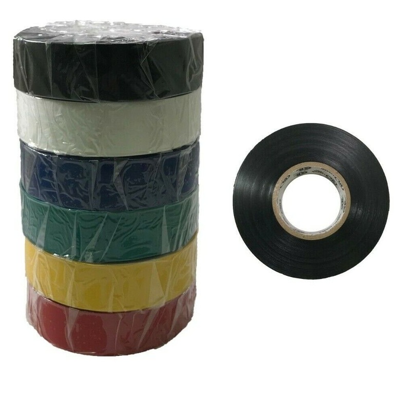 6 Rolls PVC Insulating Electrical Tape 3/4 Inch x 50′ FT UL Listed 300 FT Total