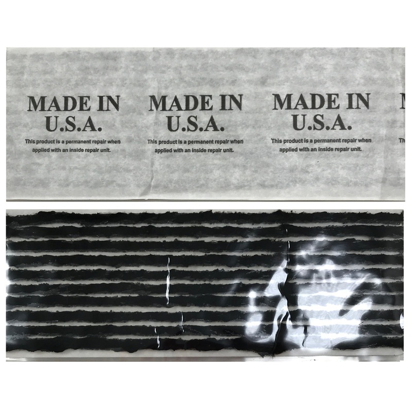 7 Black Self-Vulcanizing Tire Plug Strings for Tubeless Truck & Industrial Tires – 50 to 4500 Pack – Made in USA