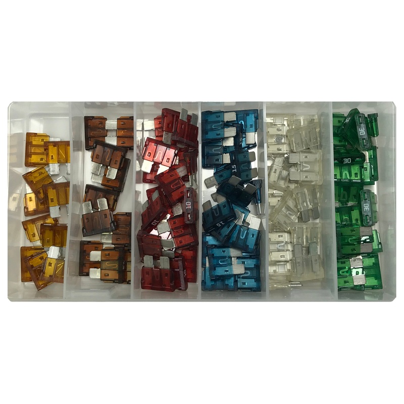 ATO/ATC Blade Fuse Assortment – 100 Piece Kit – Made in USA