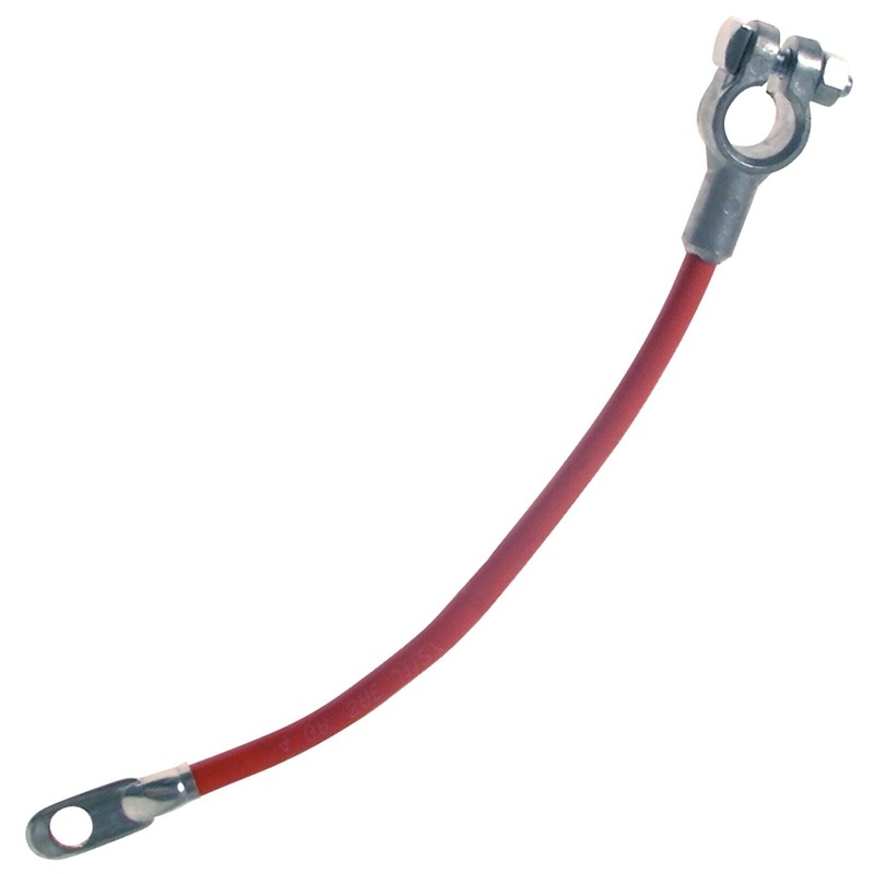 Deka 04210 Red 58 2 AWG Gauge Top Post Premade Battery Cable fits 3/8 Stud – Made in the USA