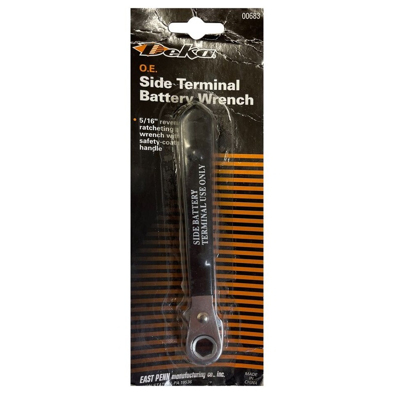 Deka East Penn 00683 Ratcheting Side Terminal Battery Wrench Fits 5/16 Bolt