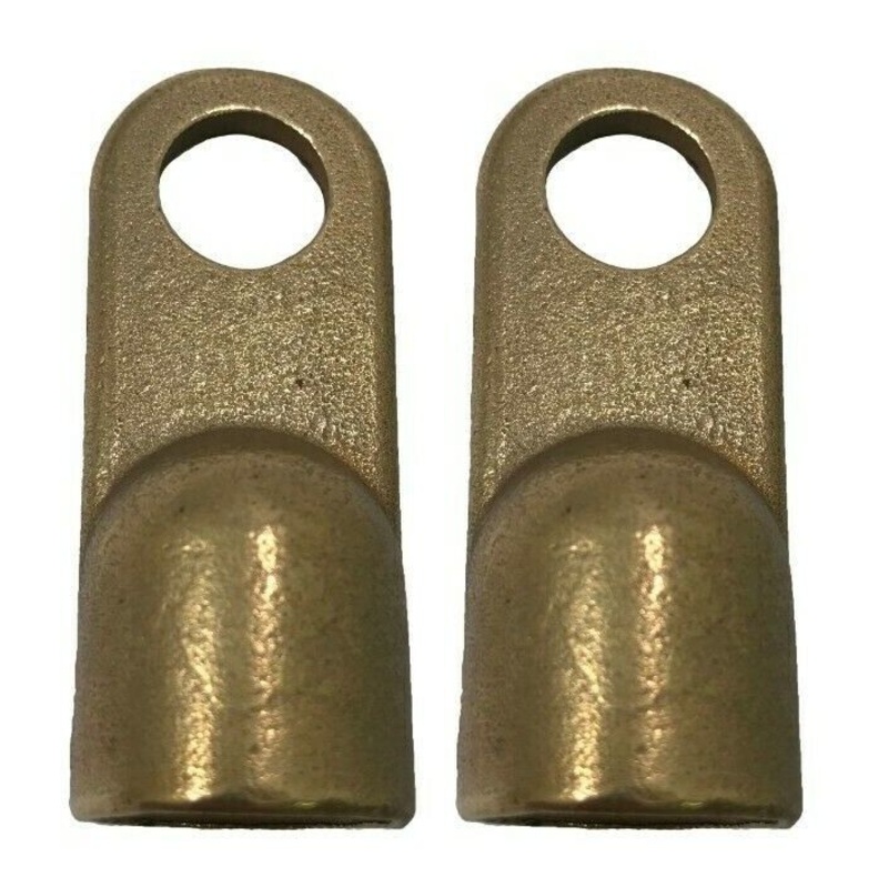 Heavy Duty 4/0 AWG Gauge Brass 1/2 Hole Ring Battery Wire Cable Terminal Lugs – Pack of 2