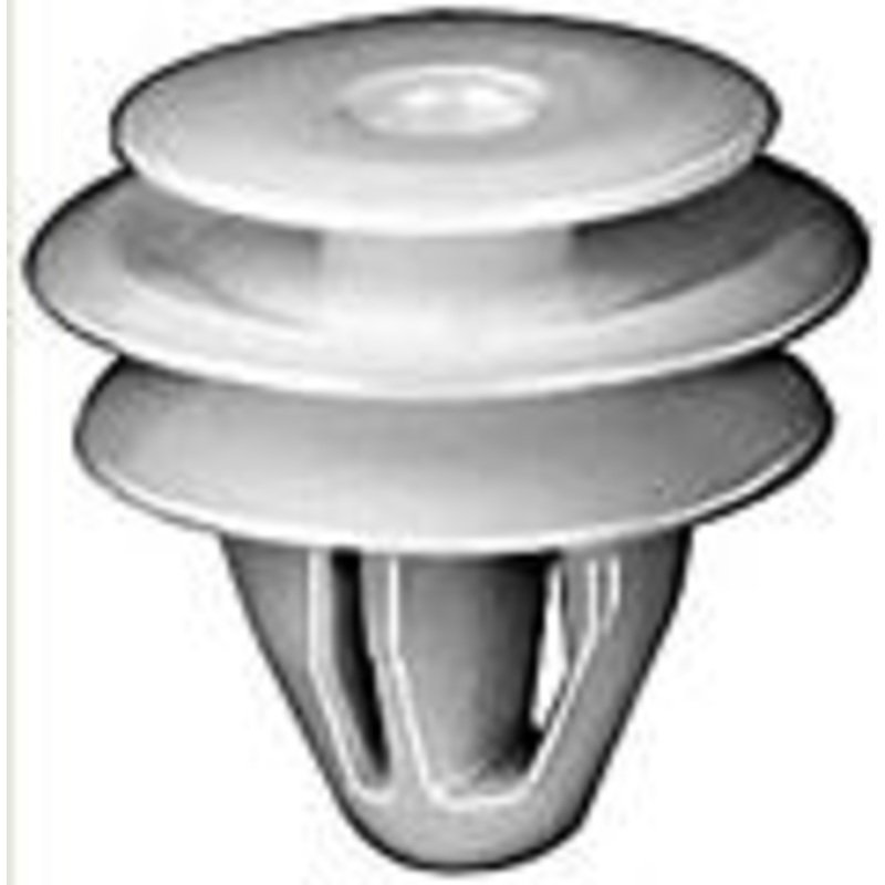 White Nylon Door Trim Panel Retainer Bottom Head Diameter 3/4, Top Head Diameter 1/2Stem Diameter – 25 or 100 Pack