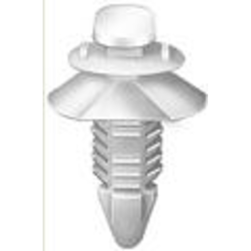 White Nylon Door Trim Panel Retainer Bottom Head Diameter 9/16-11/16,Top Head Diameter 9/32-1/2 – 25 or 100 Pack
