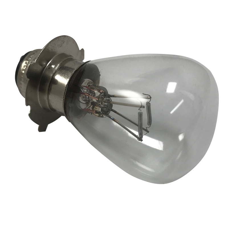 12.8V 35/35W Halogen Headlamp Bulb – RP-10 Glass – P15d-3 Base – Replaces Peak A7028 – 1 or 2 Pack