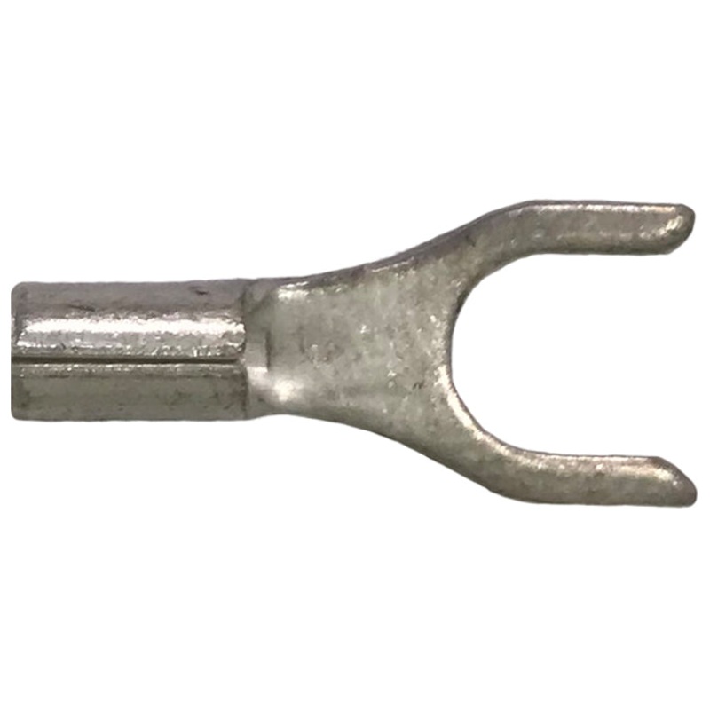 22-18 AWG Non-Insulated Spade Terminals – Tin-Plated Copper – 1/4 Stud – 100 or 1000 Pack – Made in USA
