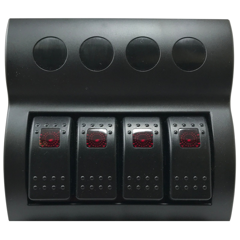 4 Position Waterproof Rocker Switch Panel With Circuit Protection