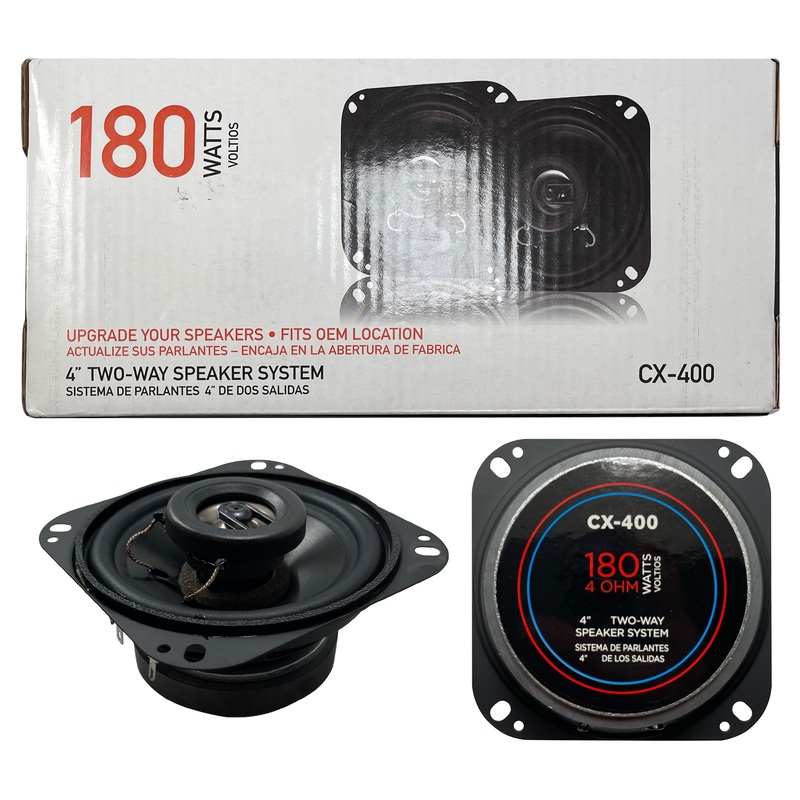 4 Two-Way OEM 180 Watts 4 OHM Coax Speaker System Set
