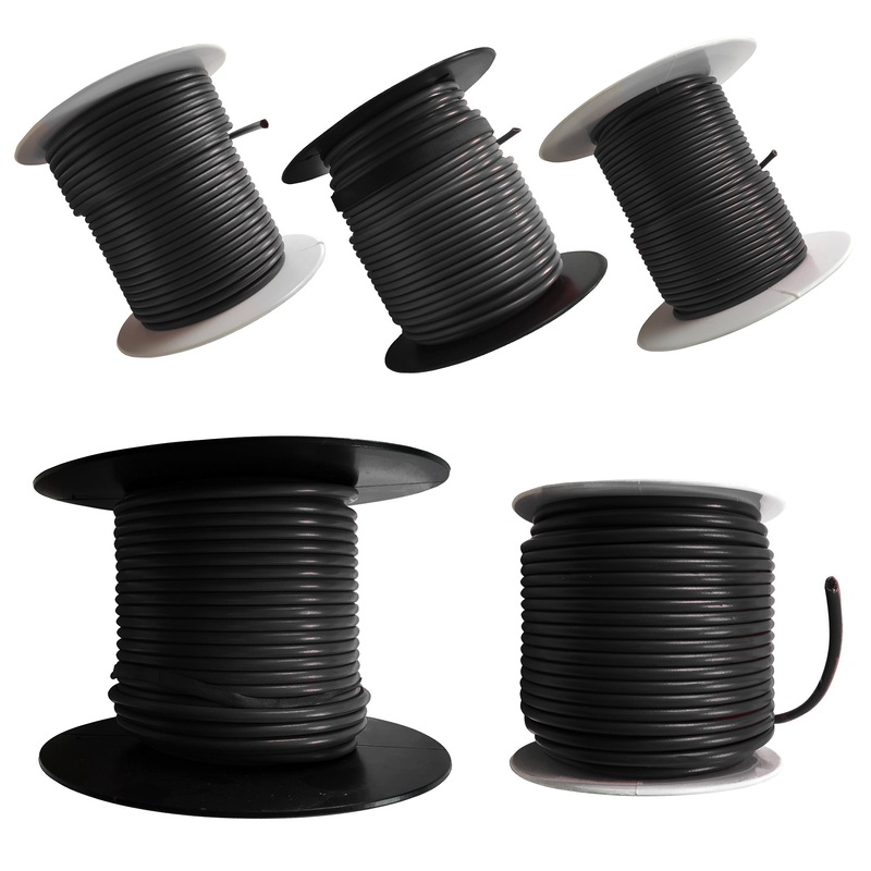 5 Spools Total of 100 Ft. Automotive Electrical Primary Wire – 10 to 18 AWG Gauge – Black or Red