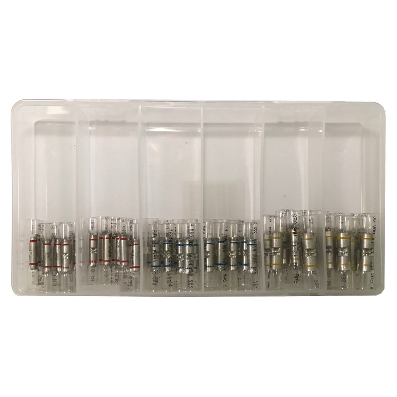 60 Piece Optiseal Clear Heat Shrink & Crimp Butt Connector Assortment Kit