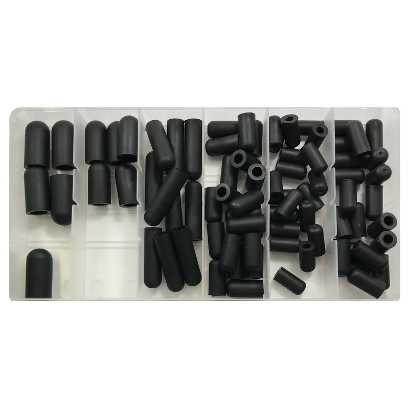 80 Piece Rubber Vacuum Cap Assortment Kit