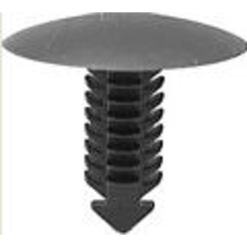 Black Nylon Door Frame Spacer Retainer Head Diameter 1, Stem Diameter 5/16, Stem Length 13/16 – 25 or 100 Pack