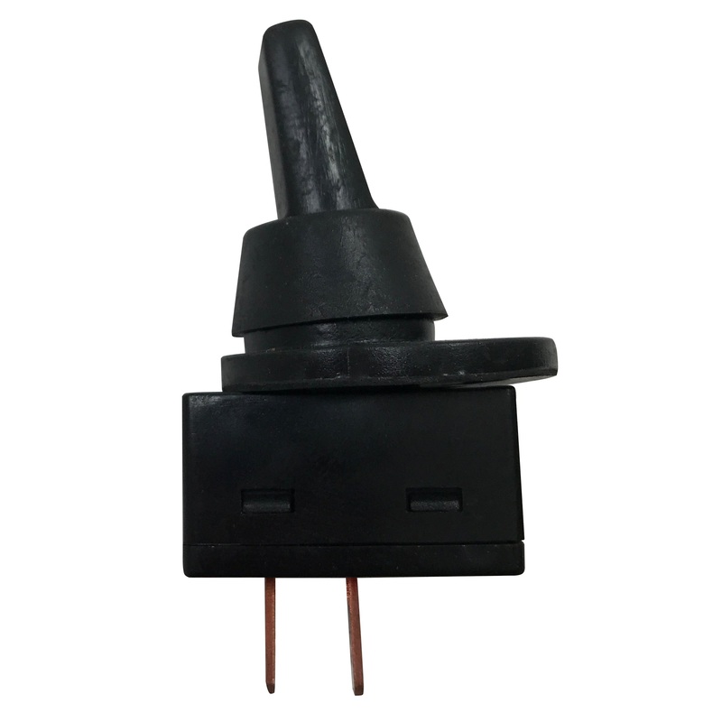 Black Splash Proof Cover ON / OFF Toggle Switch – 12 Volt @ 20 Amps